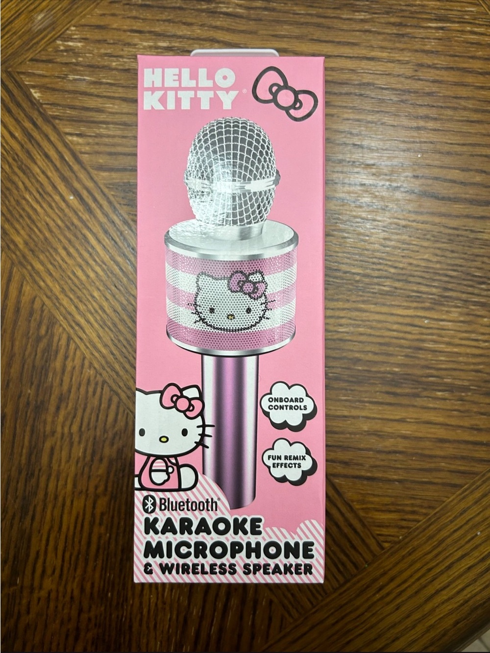 Hello Kitty Pink Bluetooth Karaoke Microphone & Speaker - Pink and White
